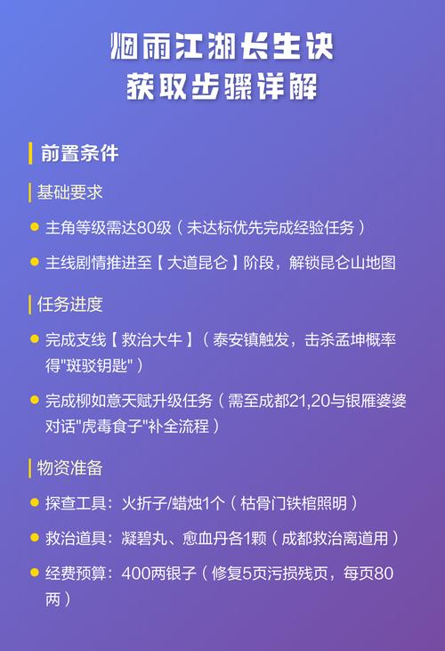 烟雨江湖长生诀不掉钥匙