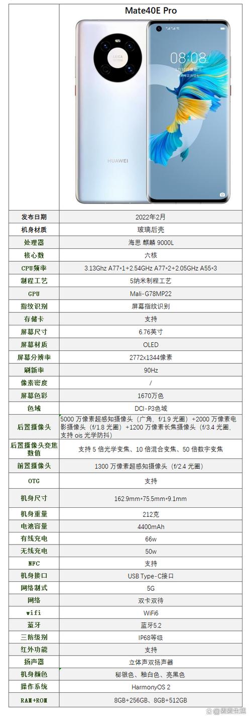 华为手机尺寸