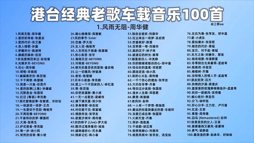 歌曲大全100首老歌红