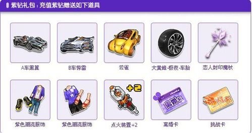 飞车紫钻跟豪华紫钻