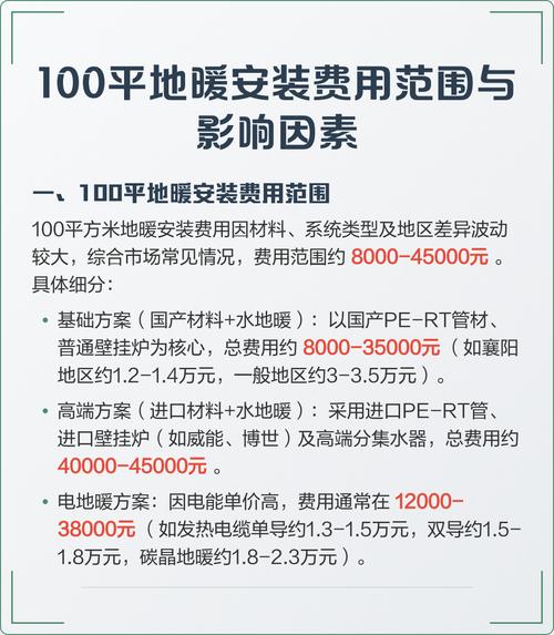 铺100平米地暖多少钱截图2