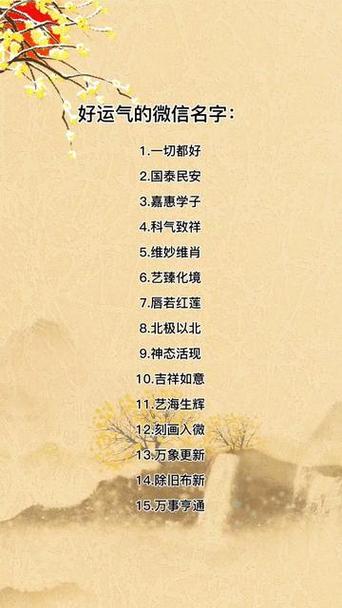 带好运的微信名截图2