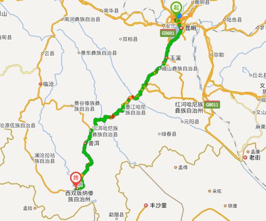西双版纳自驾游最佳路线图