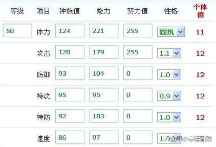 口袋妖怪努力值和个体值什么意思
