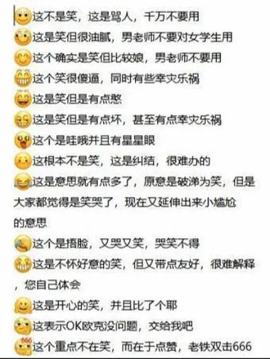 笑脸表情的意思全部