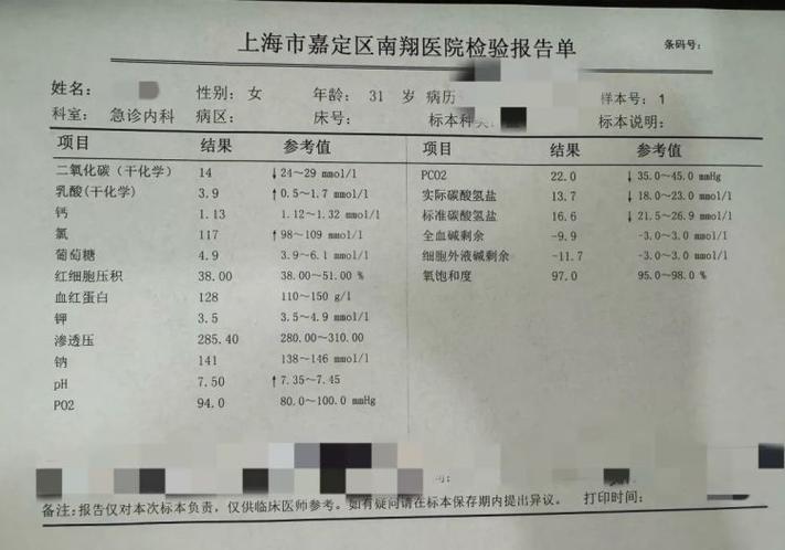 呼吸性碱中毒一个多月
