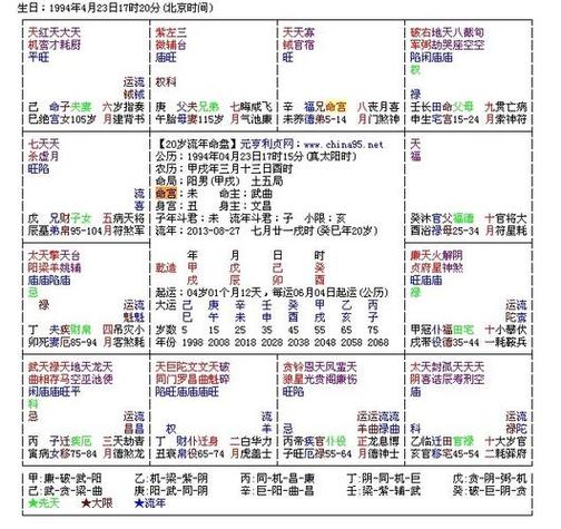 紫薇算流年