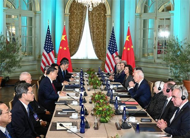 中美元首中南海会晤高清大图