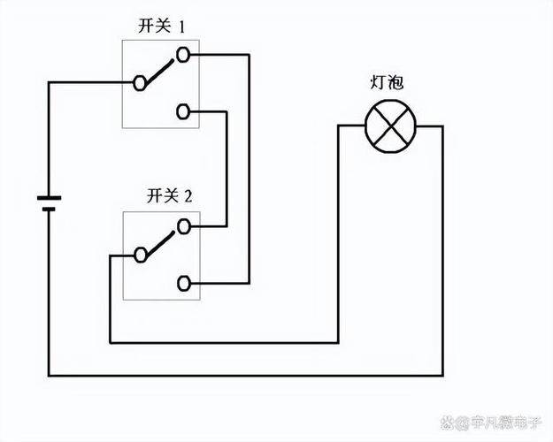 一灯二控开关接线原理