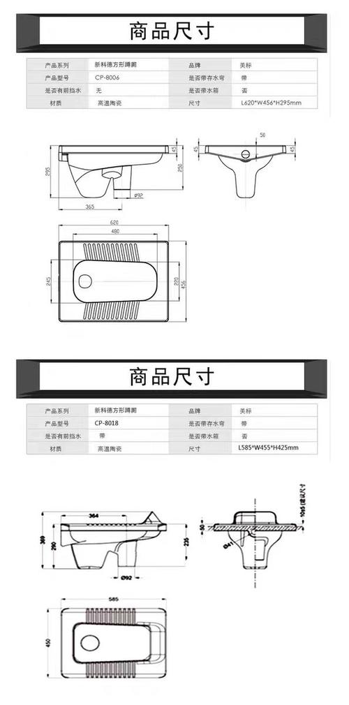 蹲便器尺寸