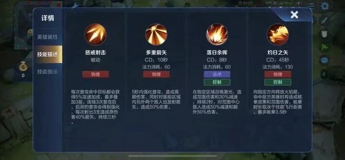 王者荣耀后羿技能ID