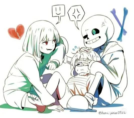 sans和frisk情侣头像