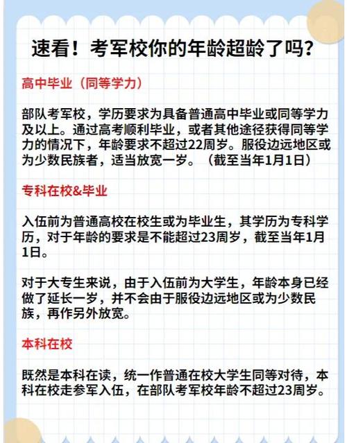 考军校年龄不能超过多少