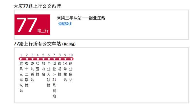 77路最新时刻表截图3