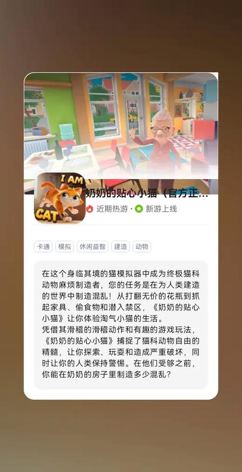 奶奶的贴心小猫游戏正版