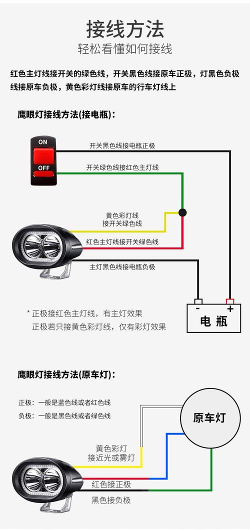 电动车加灯接线图解法