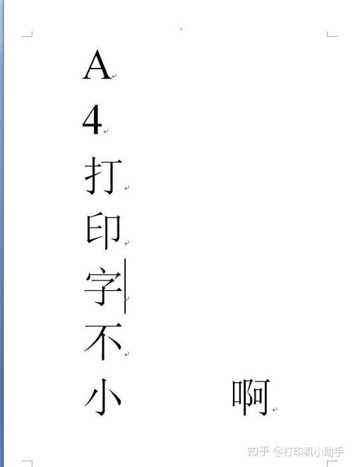 打印标准A4纸的字体和字号
