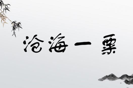 济沧海一粟蜉蝣天地间
