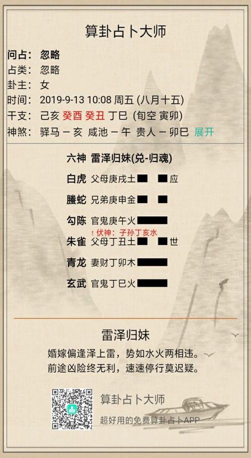 雷泽归妹卦预示哪些事