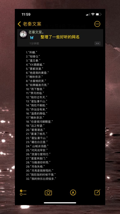和平精英名字