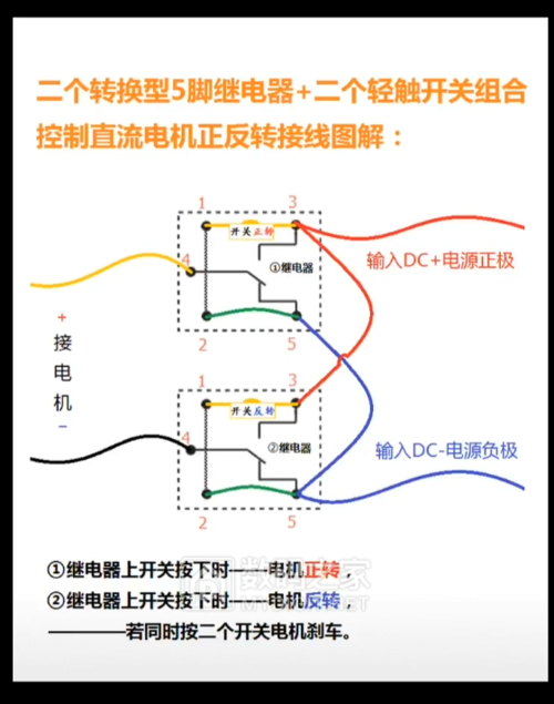 正反按钮开关接线图