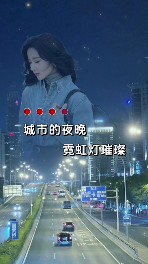 城市的夜晚霓虹灯璀璨歌词