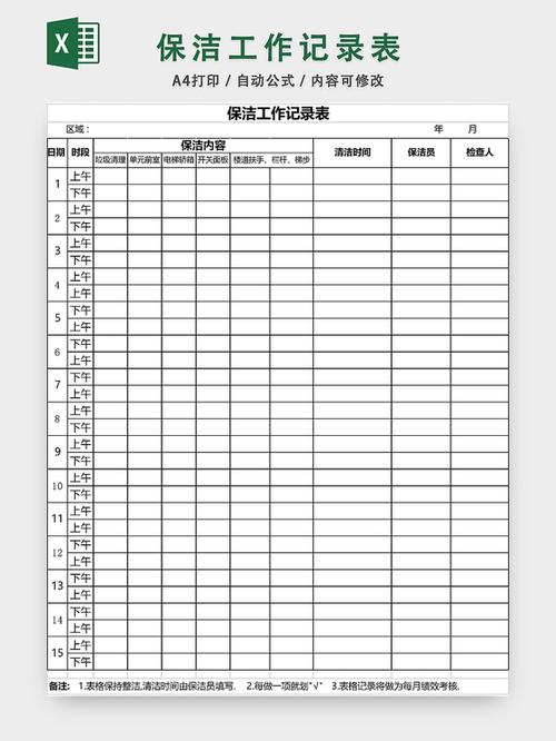 每日工作记录表模板截图2