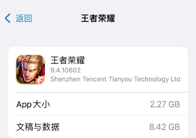 王者荣耀现在占内存多少G截图2