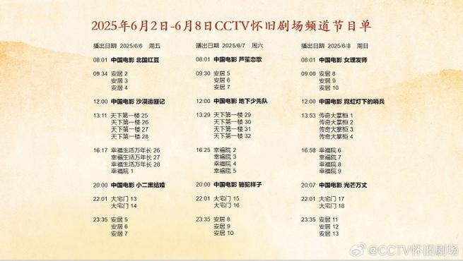 中央教育一台节目单