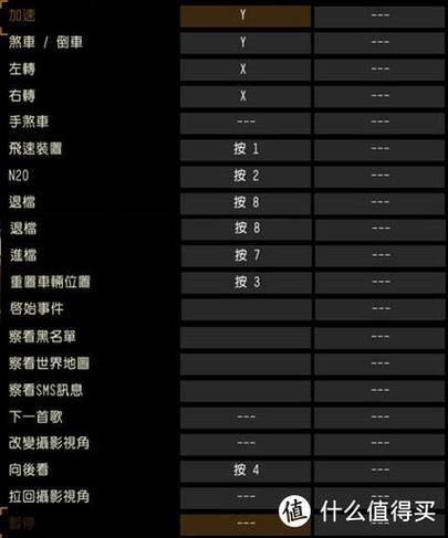 极品飞车按键设置
