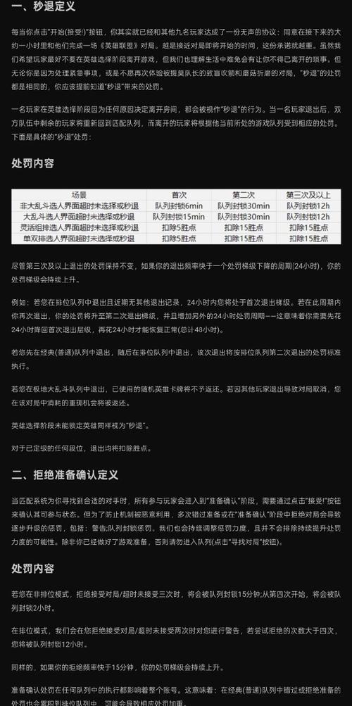 英雄联盟秒退惩罚规定