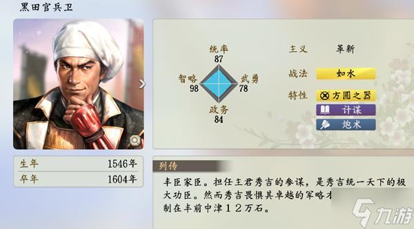 信长之野望16新生武将