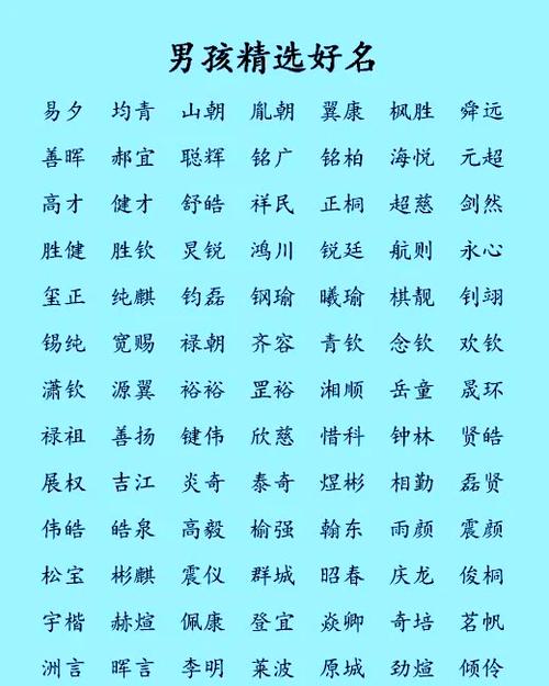 五行属木的字男孩用字1000个