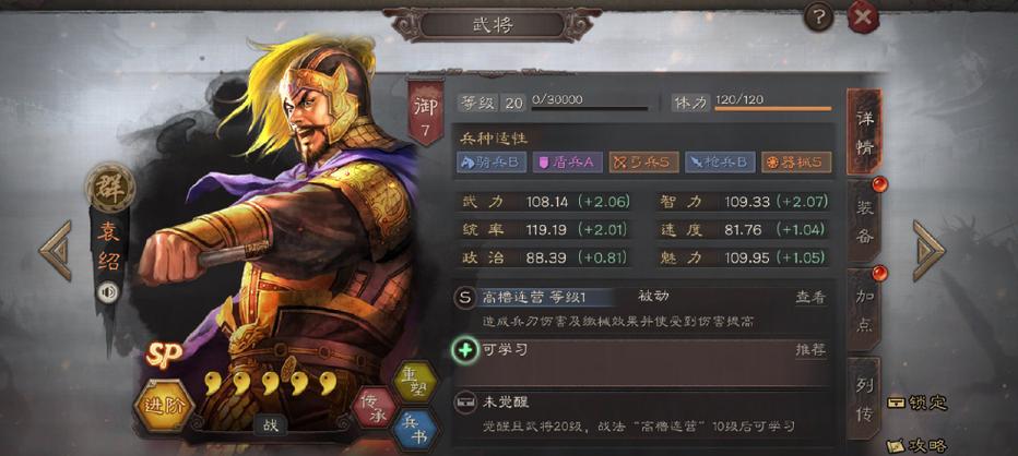 白板群弓SP袁绍阵容