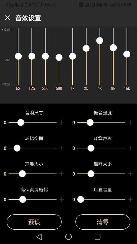 车载音效调节参数