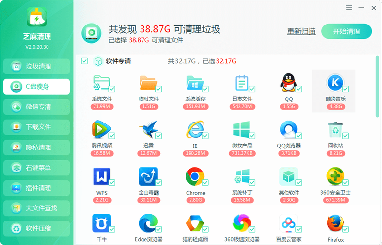 免费的c盘瘦身软件