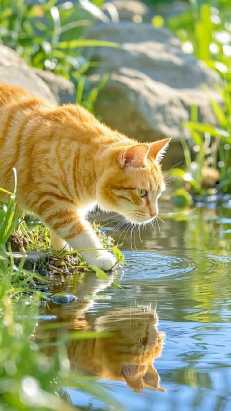 守鱼塘的猫截图3