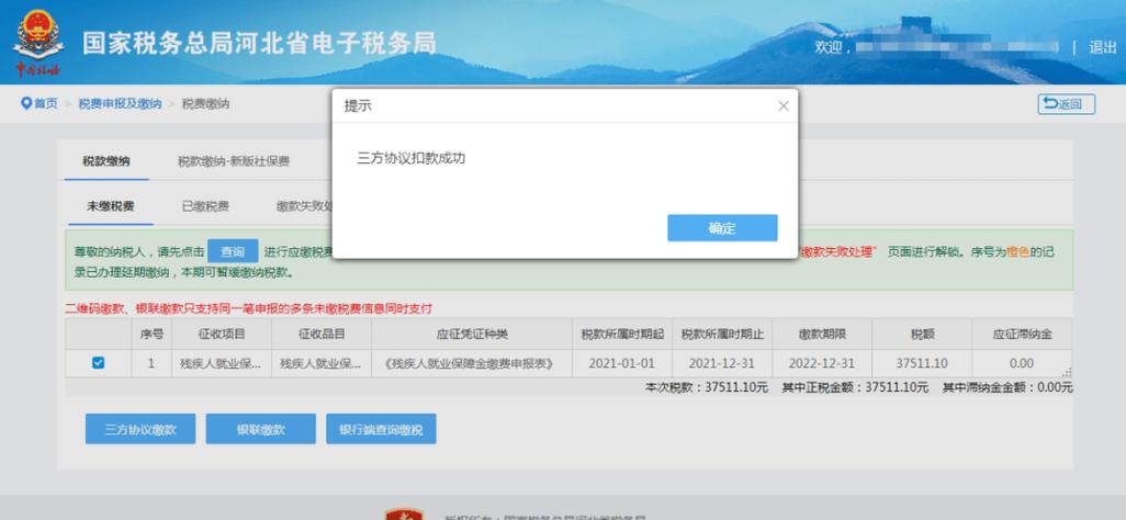 河北税务医疗保险缴费