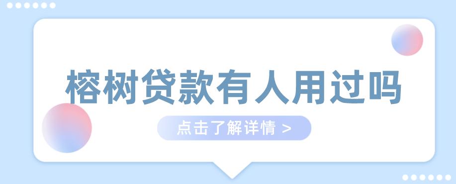 榕树贷款有人用过吗