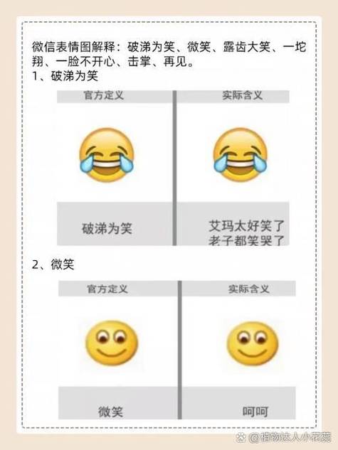 微信笑脸表情大全解读 意思