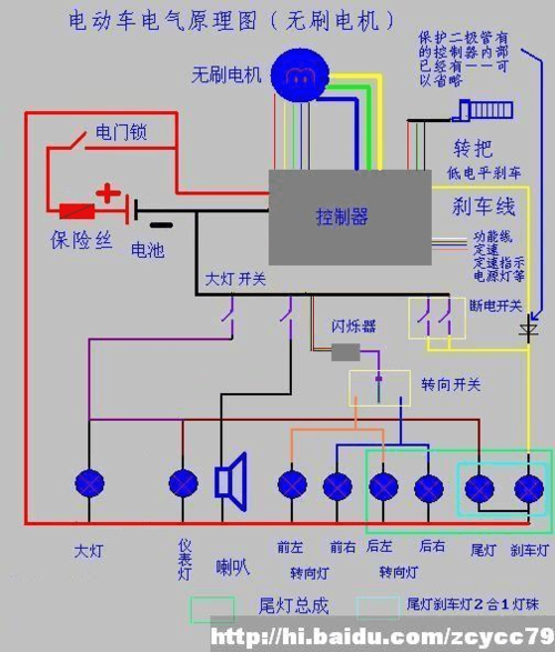 电动车电路原理图 电动车电路原理图