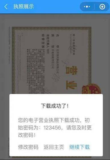 企业电子营业执照怎么下载