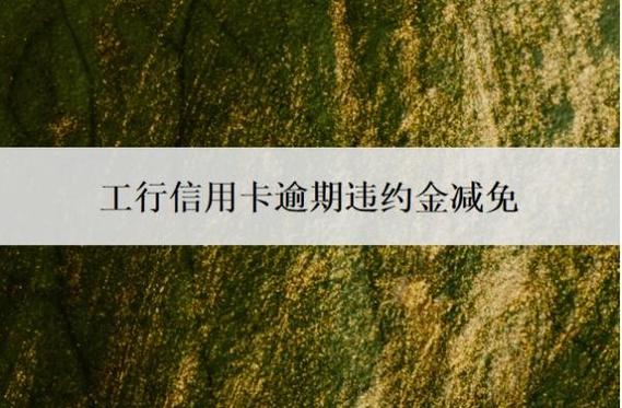 工商银行逾期减免最新政策