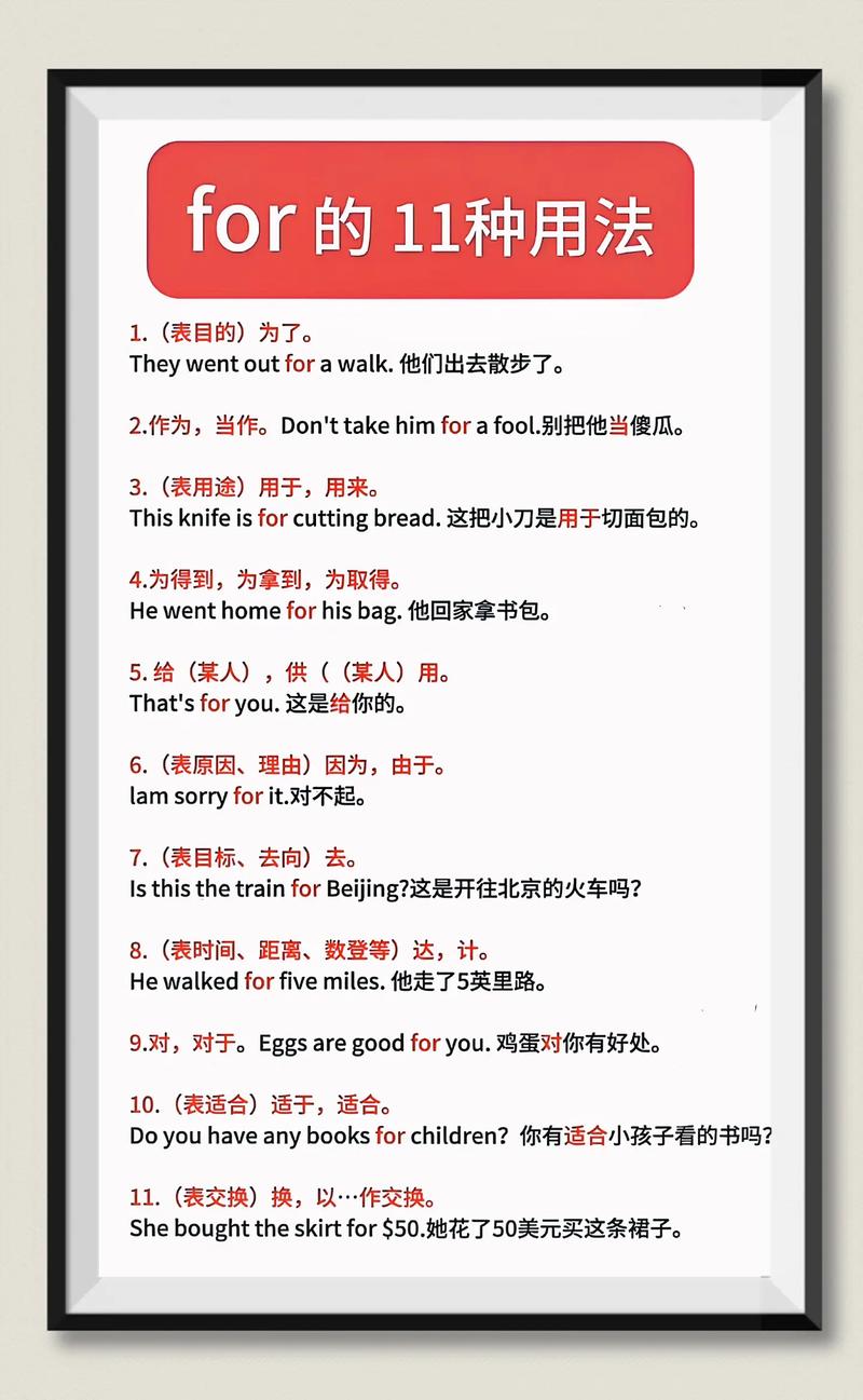 for的用法总结