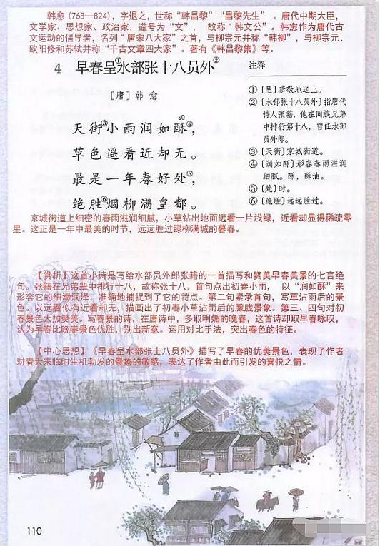 早春古诗意思全解