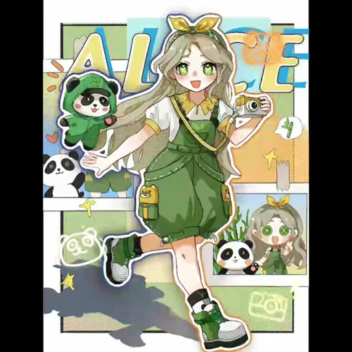 小女孩滚滚伙伴图片