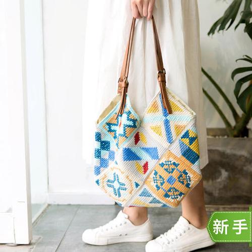 中学生用的钩针钩的包包图片