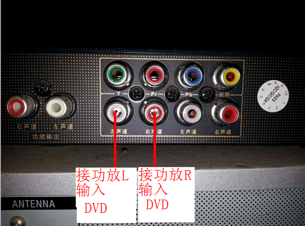 DVD连接功放机图解