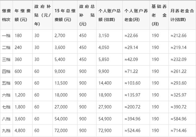 养老保险买哪个档次好截图3