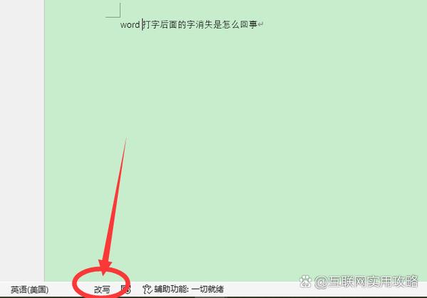 word打完一个字后面的字就消失